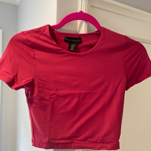 Cranberry Short Sleeve Crop Top - Picture 1 of 3